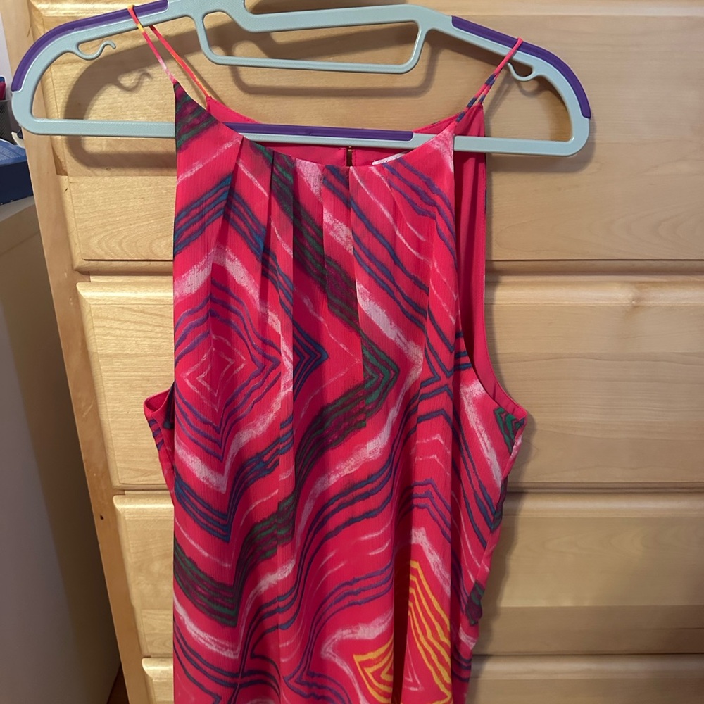 Violet & Claire Red and Purple Striped  Blouse